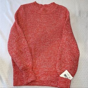 Falls Creek Sweater Womens Pink w/round Neck Volume red New With Tags Size Small